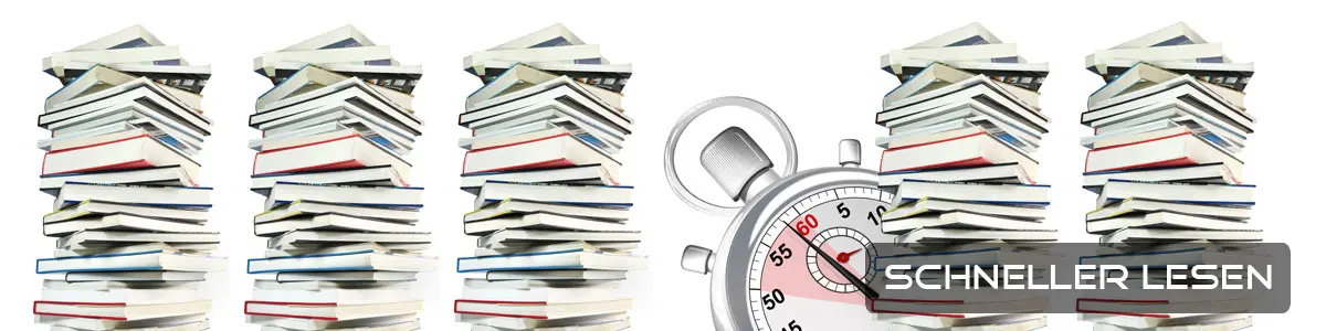 Bücher und Stoppuhr für schneller lesen Seminar